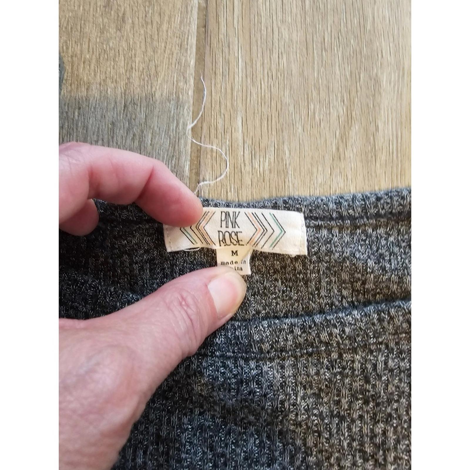 Pink Rose Navy Marled Sleeveless Knit Dress Women's M NWT