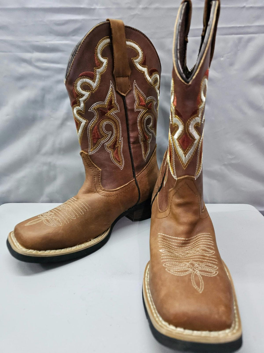 Ranger’s Boots Men’s Western Cowboy Boots Brown Leather Size ~8.5” Sole