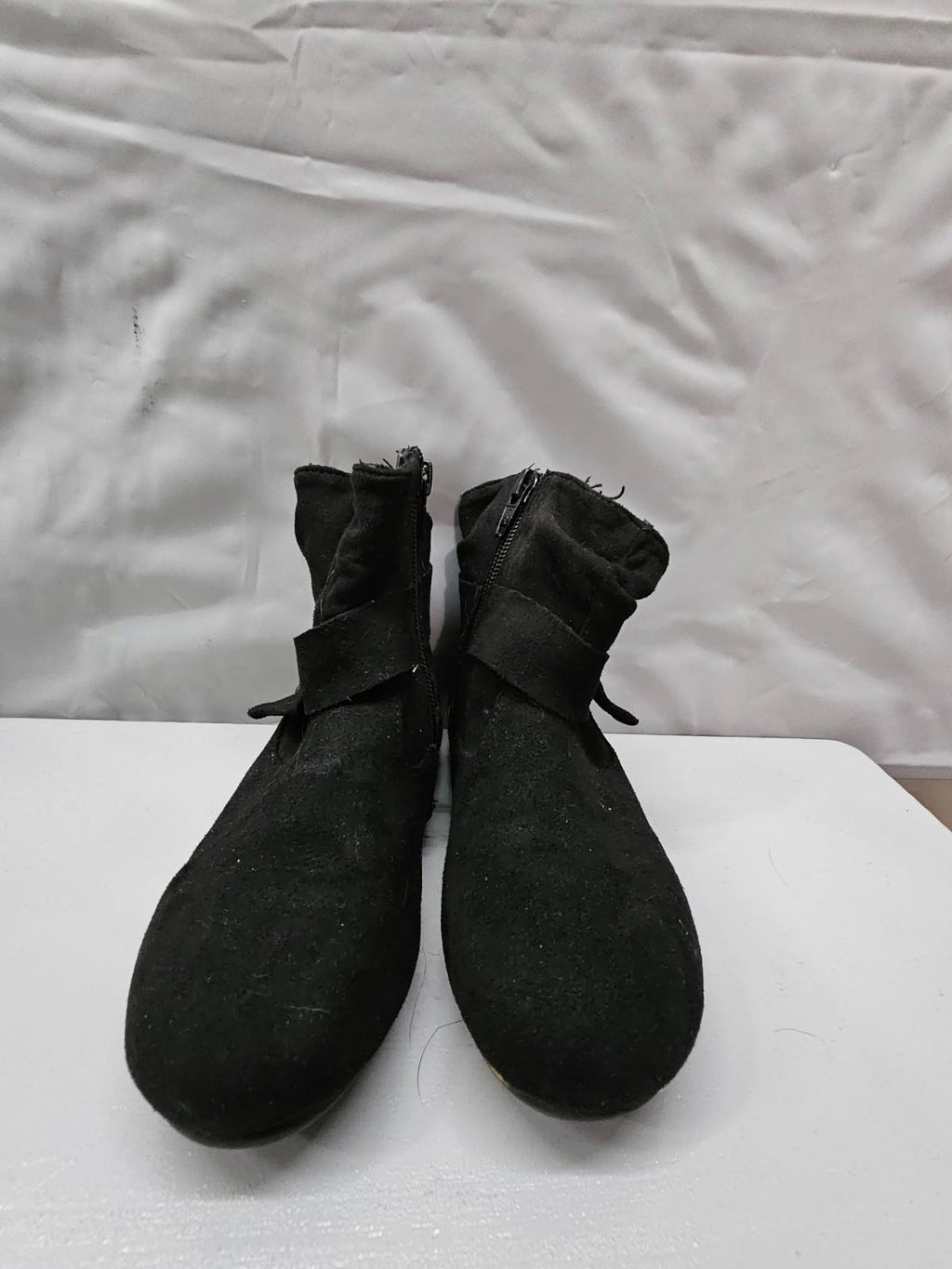Wonder Nation Kids Black Suede Zip Up Boots Size 11