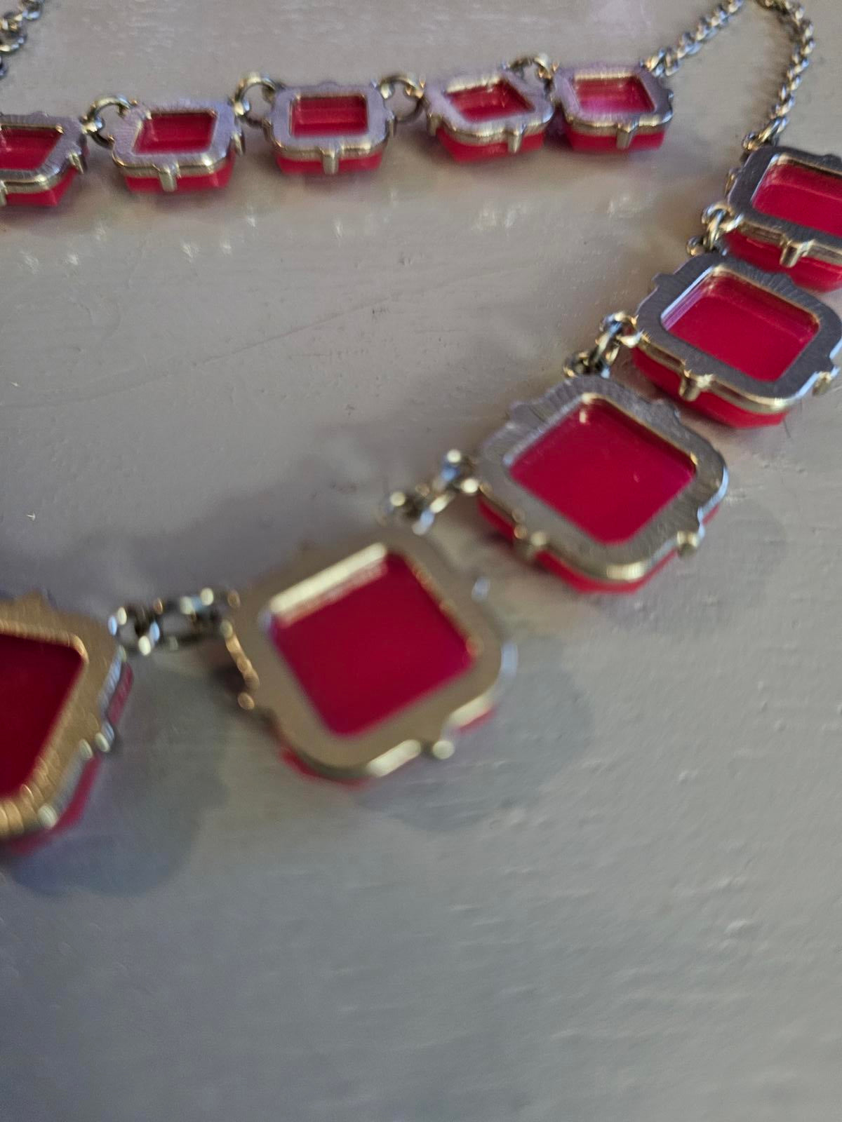 Bold Pink Native American Inspired Necklace Set