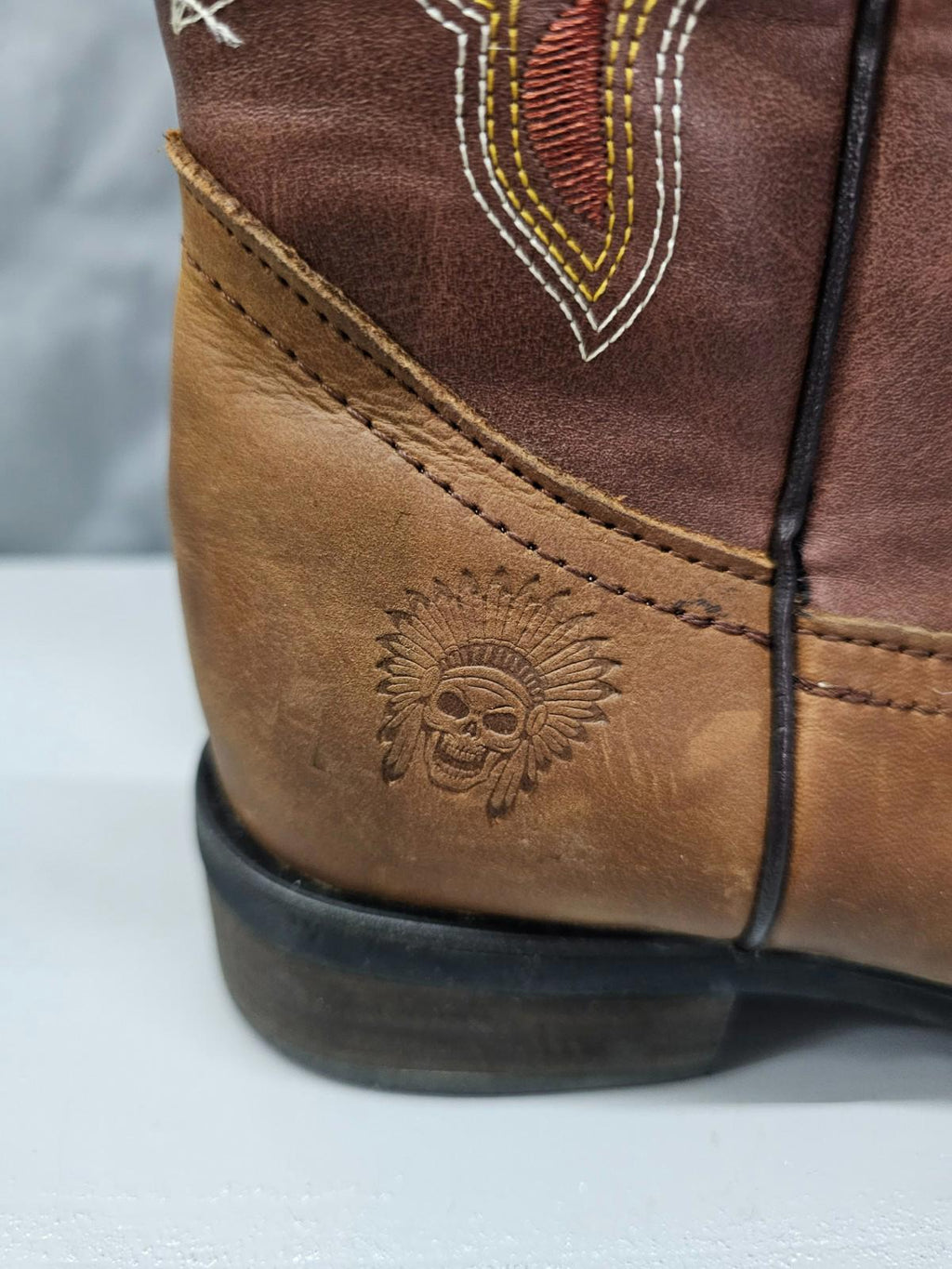 Ranger’s Boots Men’s Western Cowboy Boots Brown Leather Size ~8.5” Sole