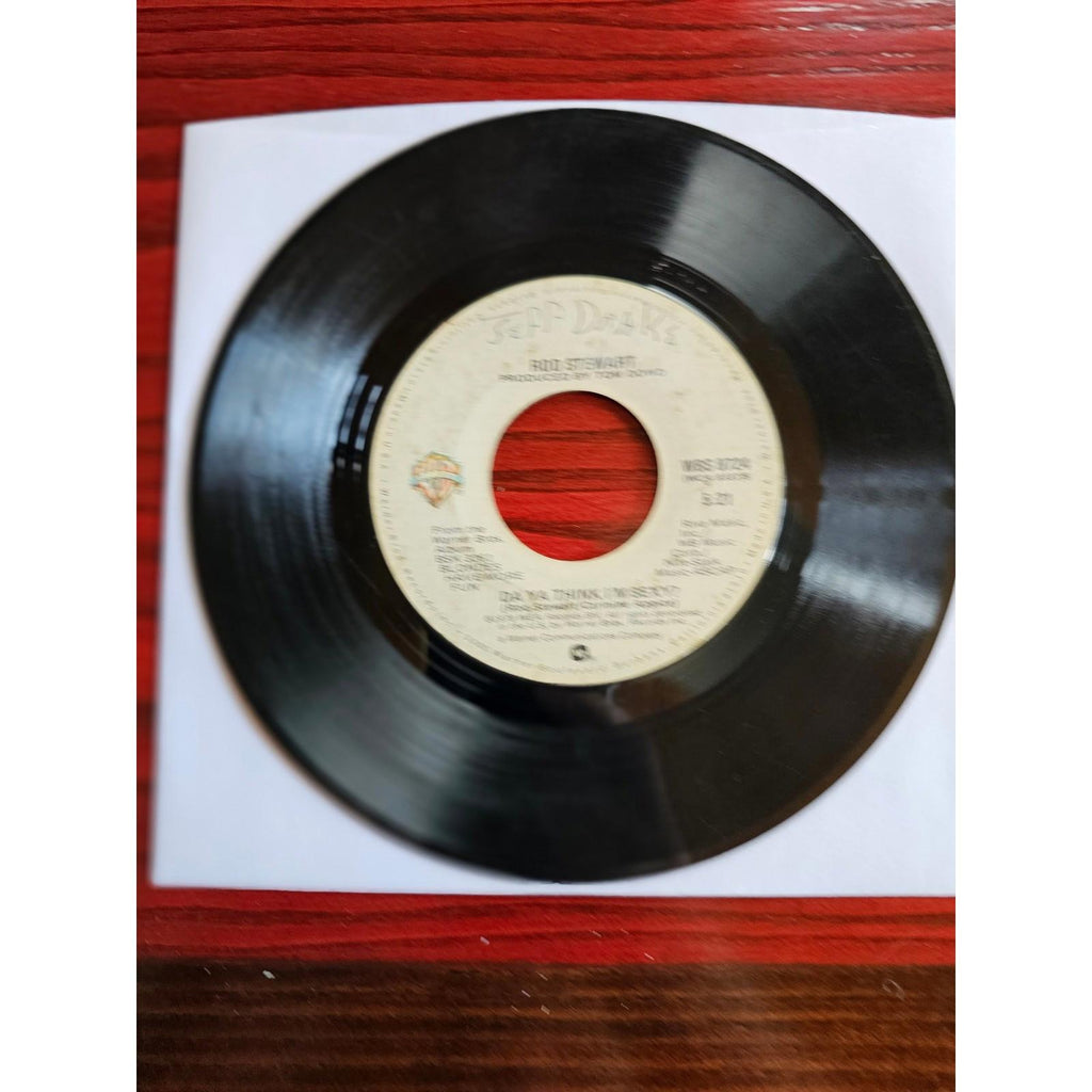 Rod Stewart Scarred and Scared / Da Ya Think Im Sexy 45 RPM Record