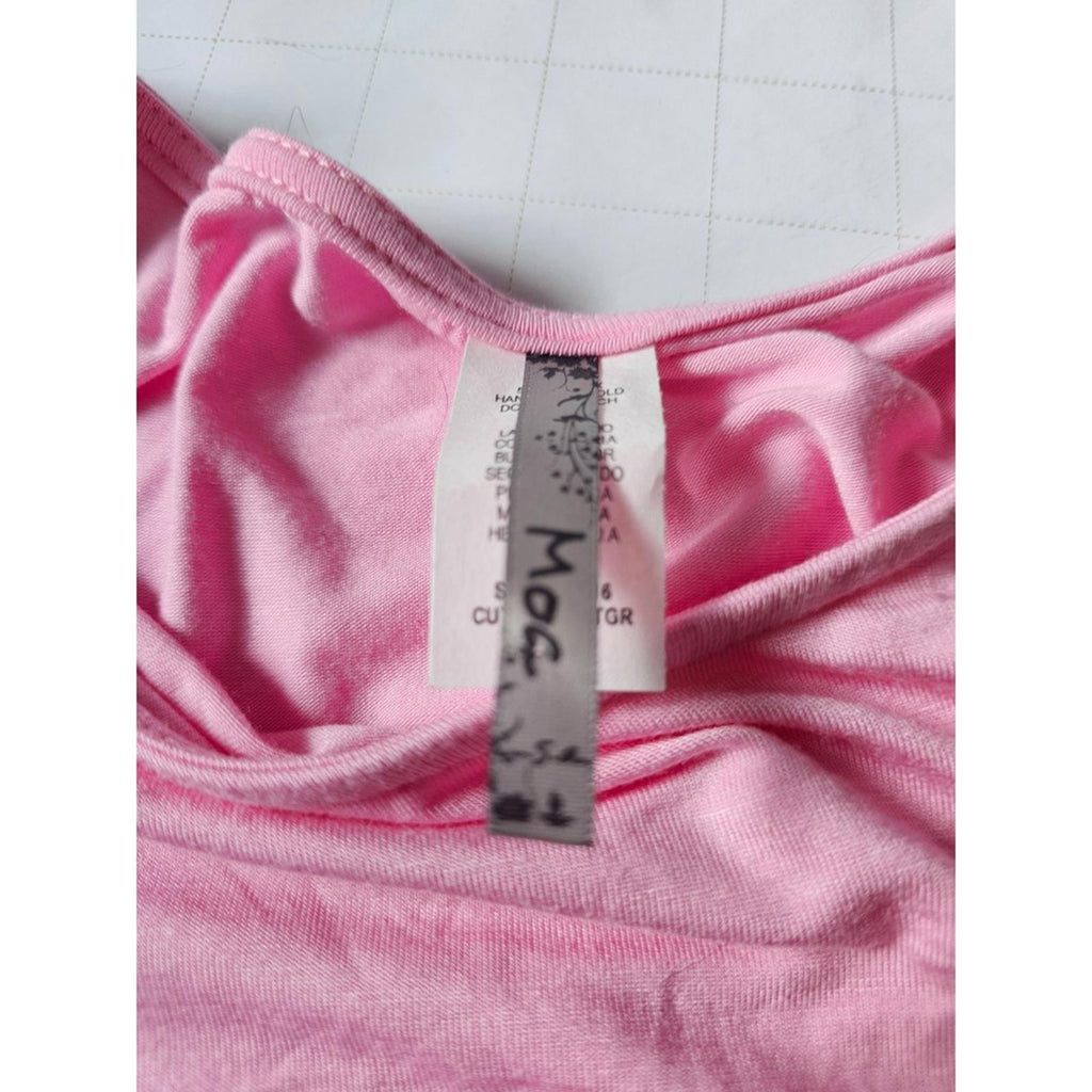 Moa USA Pink Pocket Dress Women's Medium Casual Short Sleeve Style 0216