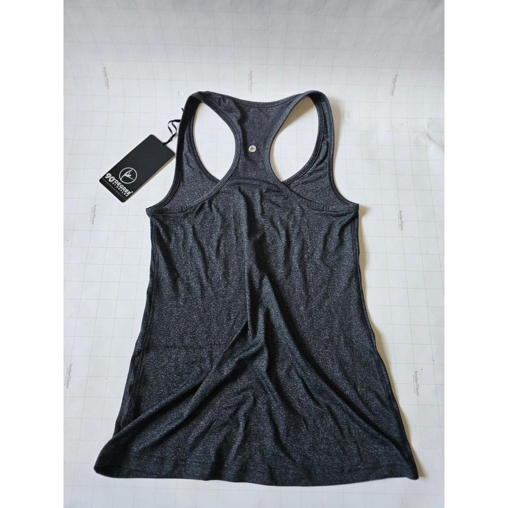 90 Degree by Reflex Heather Charcoal Racerback Tank Top M NWT