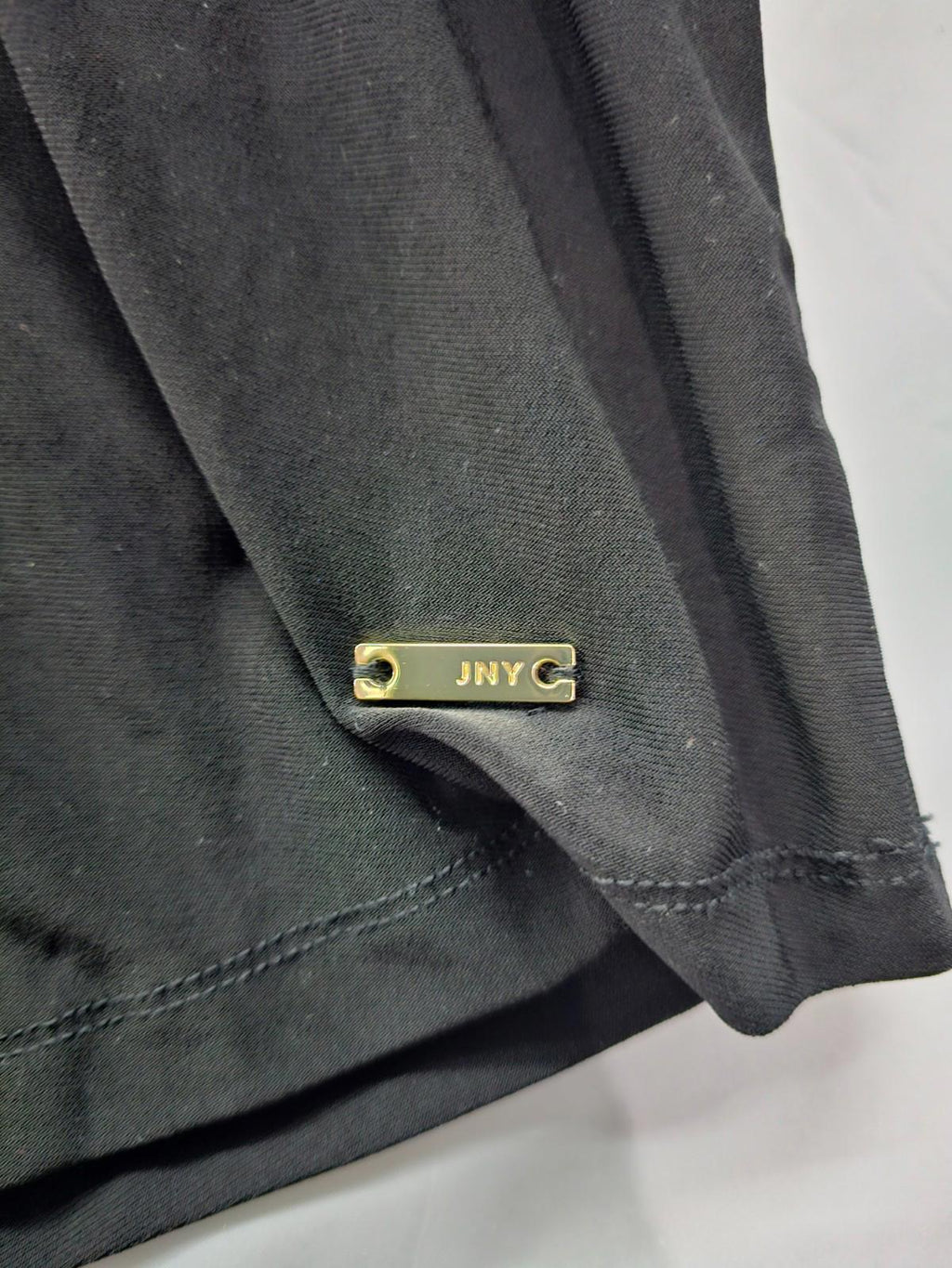 Jones New York Signature Black Faux Leather Trim Top Women's XL Short Sleeve