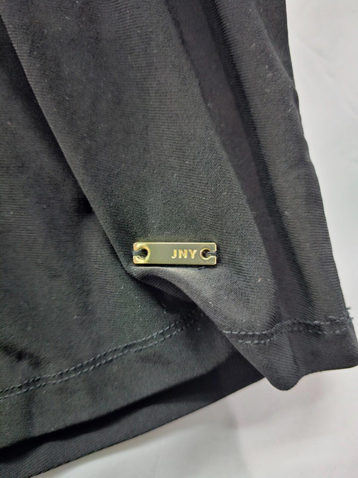 Jones New York Signature Black Faux Leather Trim Top Women's XL Short Sleeve