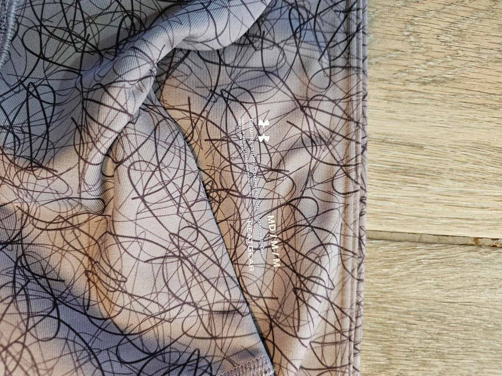 Under Armour HeatGear Compression Capri Leggings Medium Abstract Print