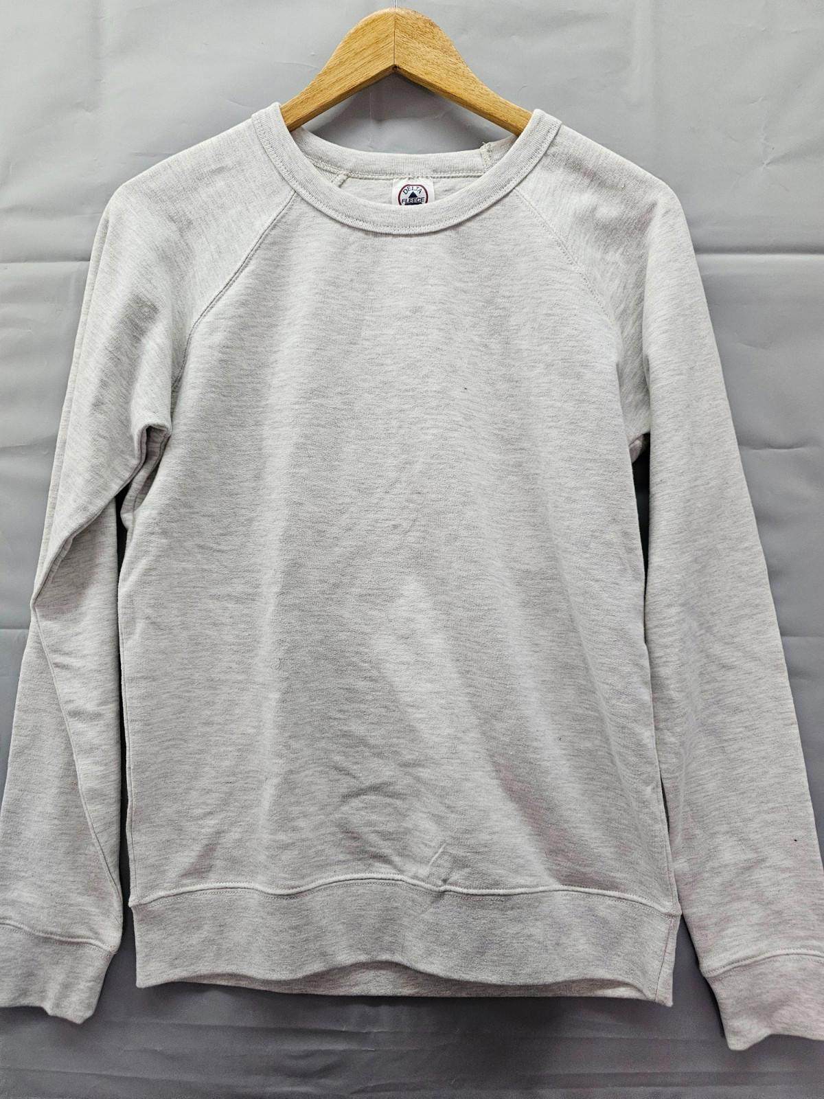 Delta Fleece Crewneck Sweatshirt Light Gray Adult XS New