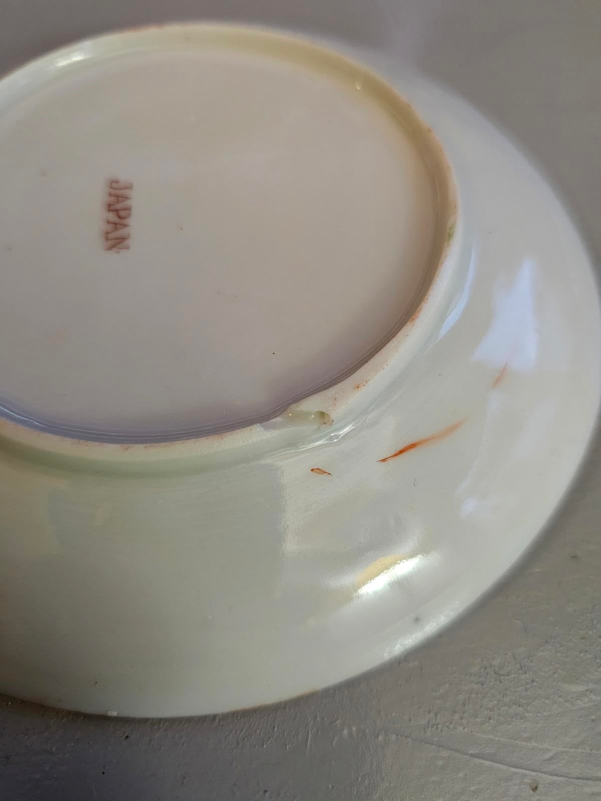 Vintage Hand Painted Japan Plate Geisha Scene 5.5" Decorative Porcelain