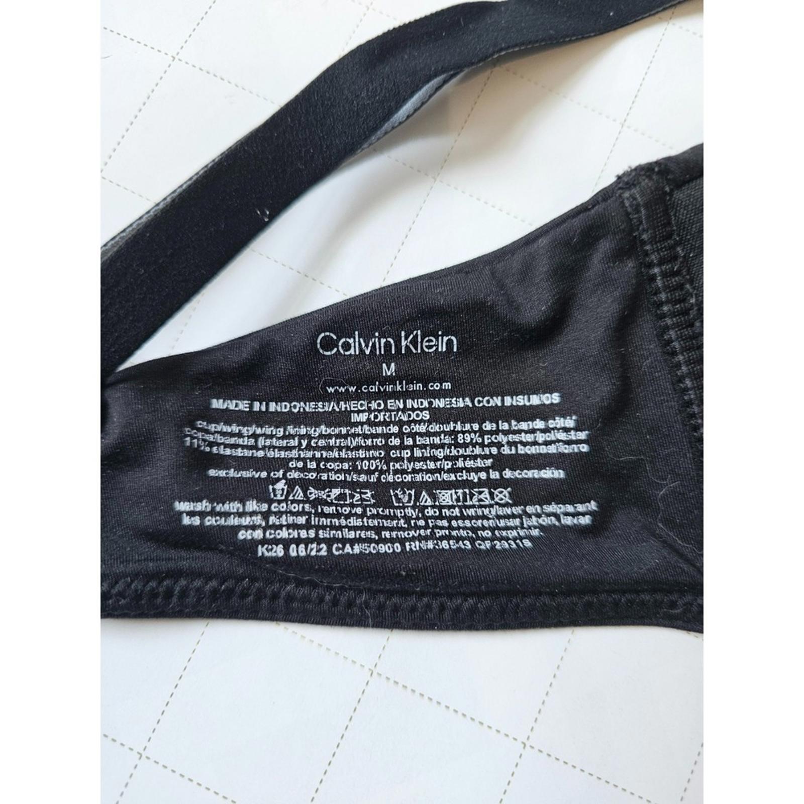 Calvin Klein Black Lightly Lined Bra Women's M Adjustable Straps