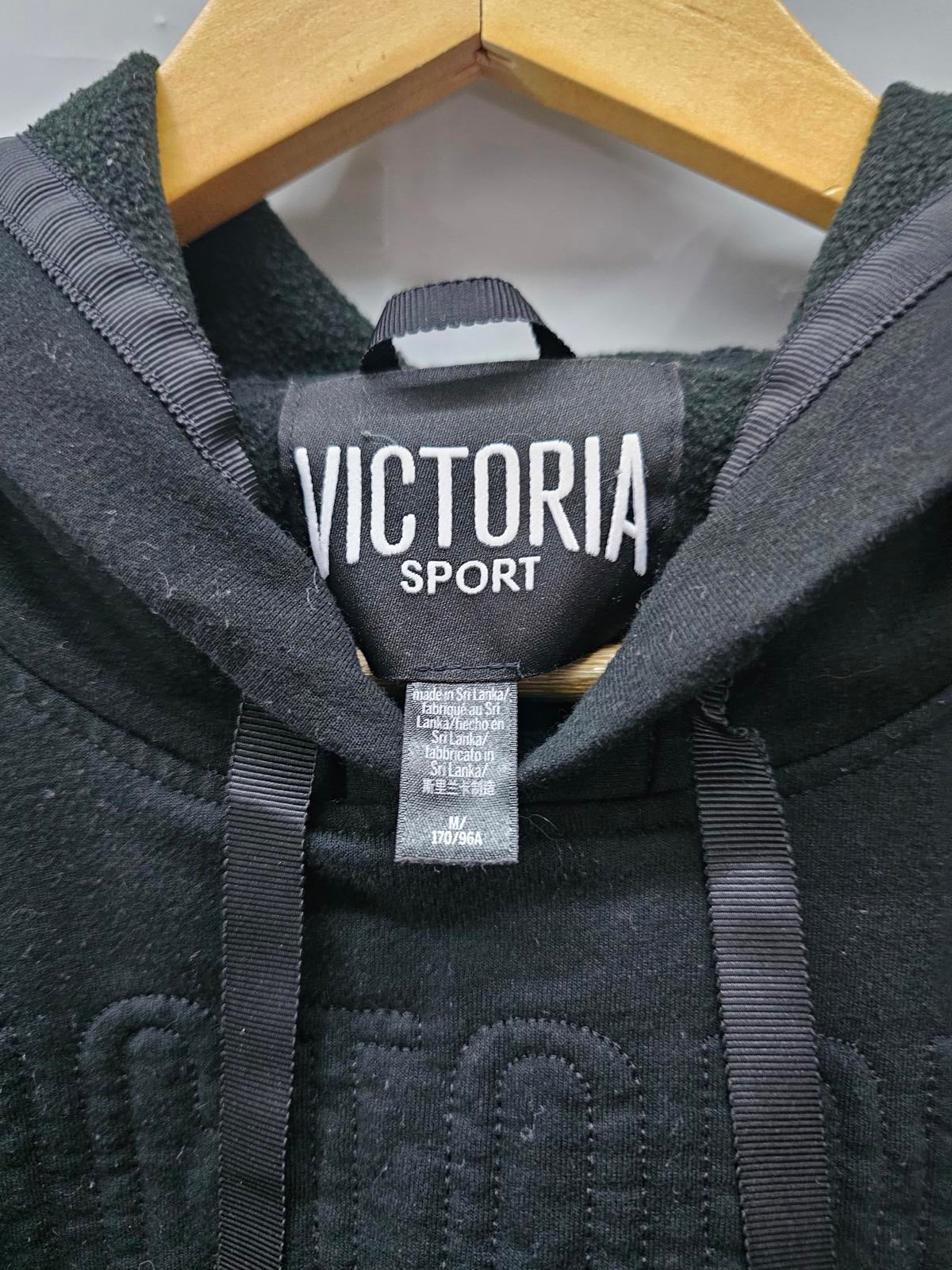 Victoria Sport Black Cropped Hoodie Women’s Medium