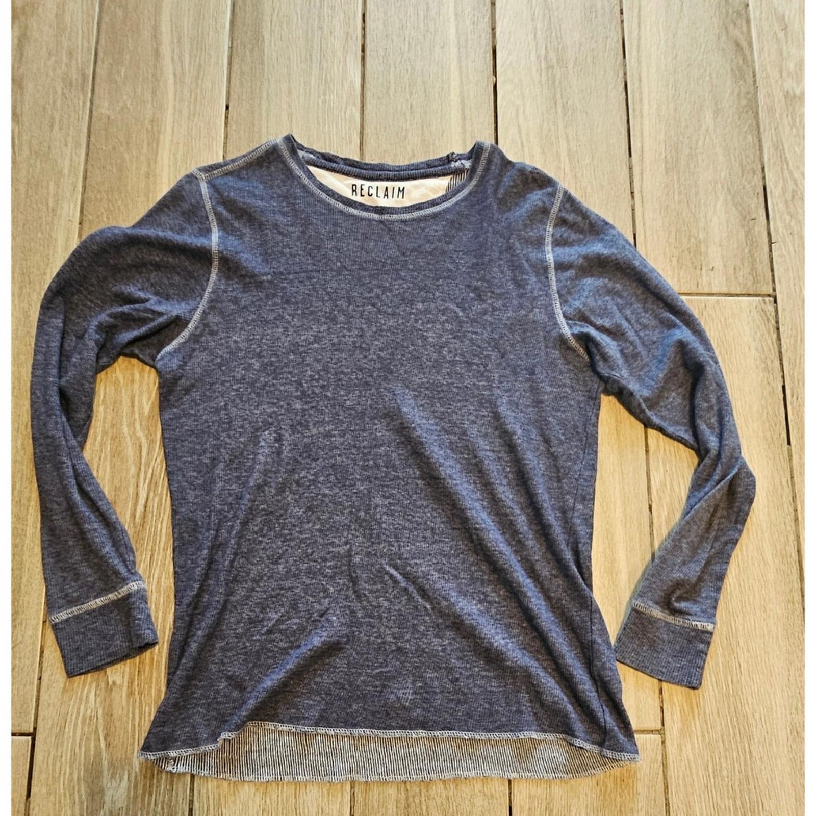 ReClaim Women's Gray Long Sleeve T-shirt Size M