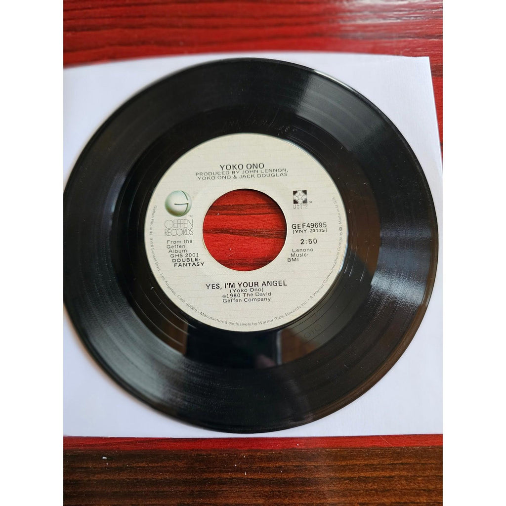 John Lennon Watching The Wheels / Yes, I'm Your Angel 45 RPM Vinyl Record