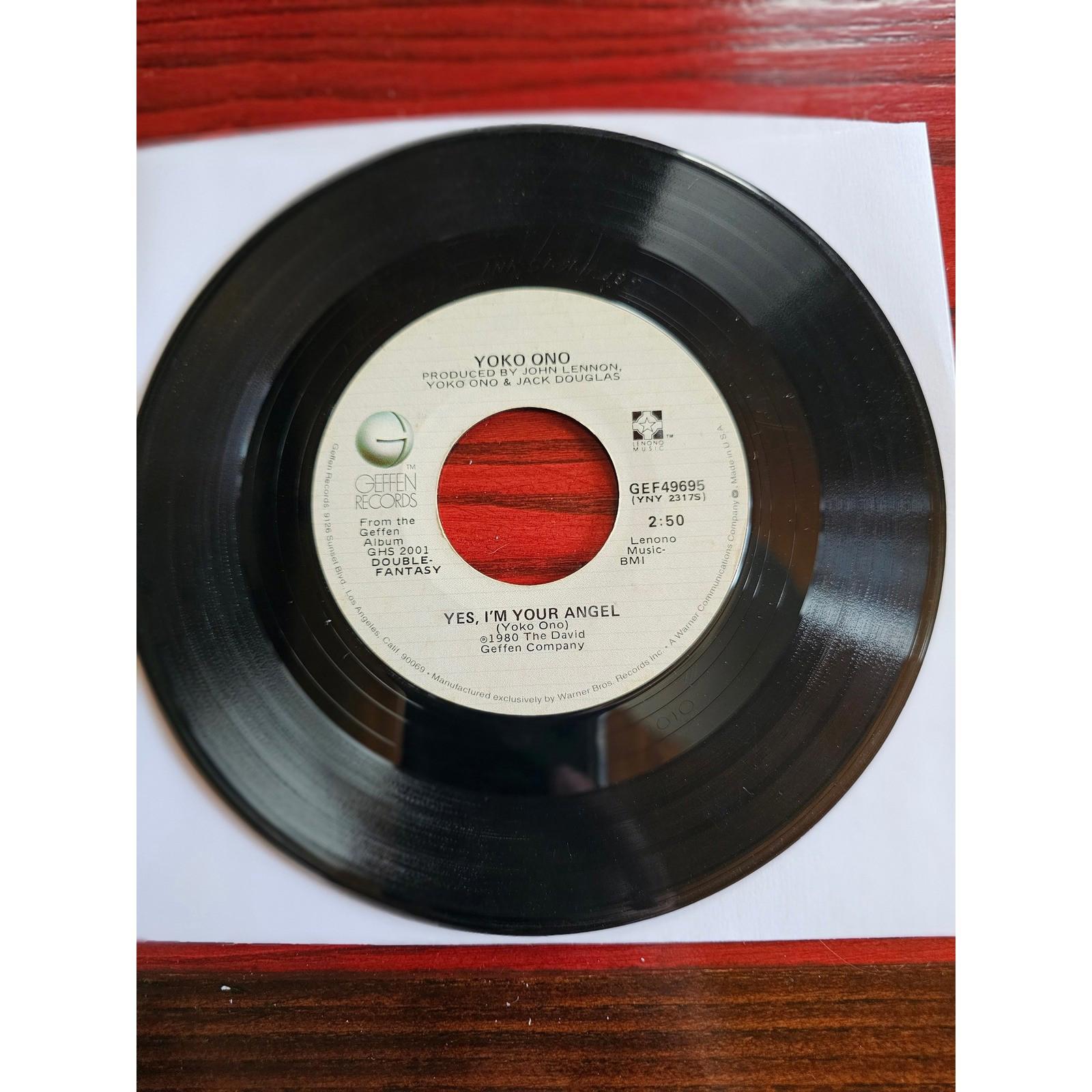 John Lennon Watching The Wheels / Yes, I'm Your Angel 45 RPM Vinyl Record