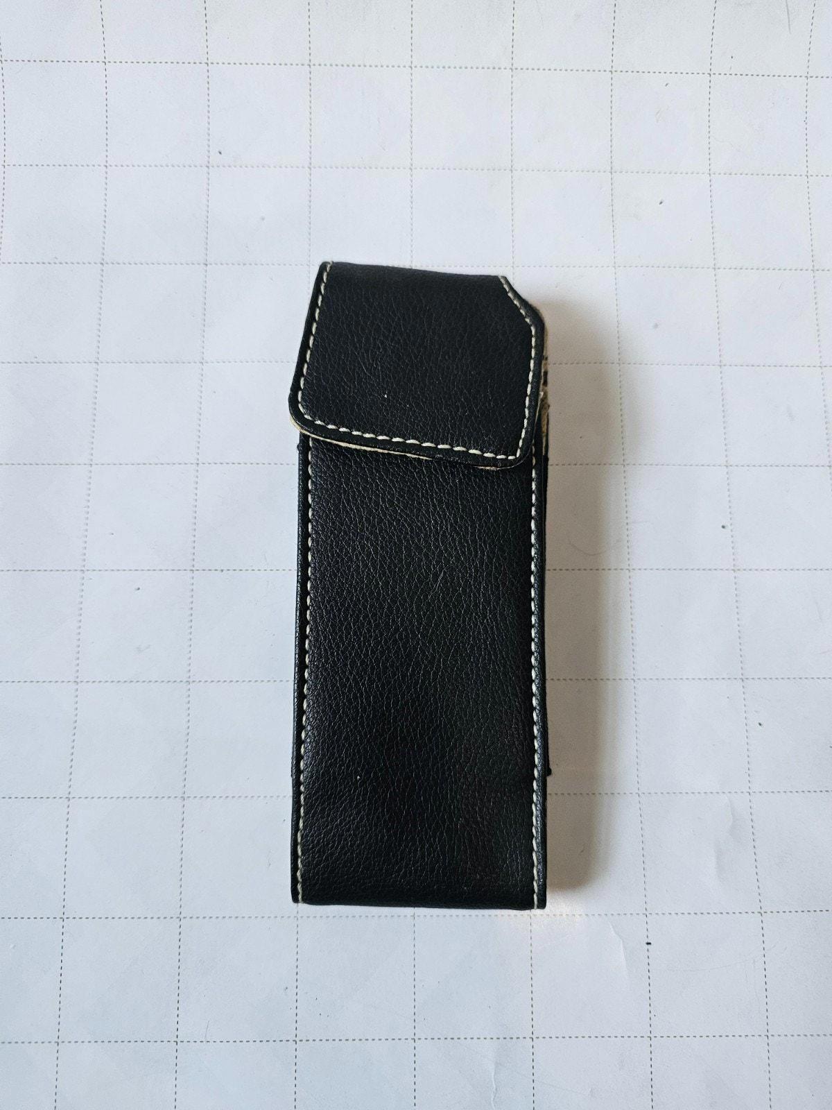 Liz Claiborne Black Faux Leather Glasses Case Floral Lining