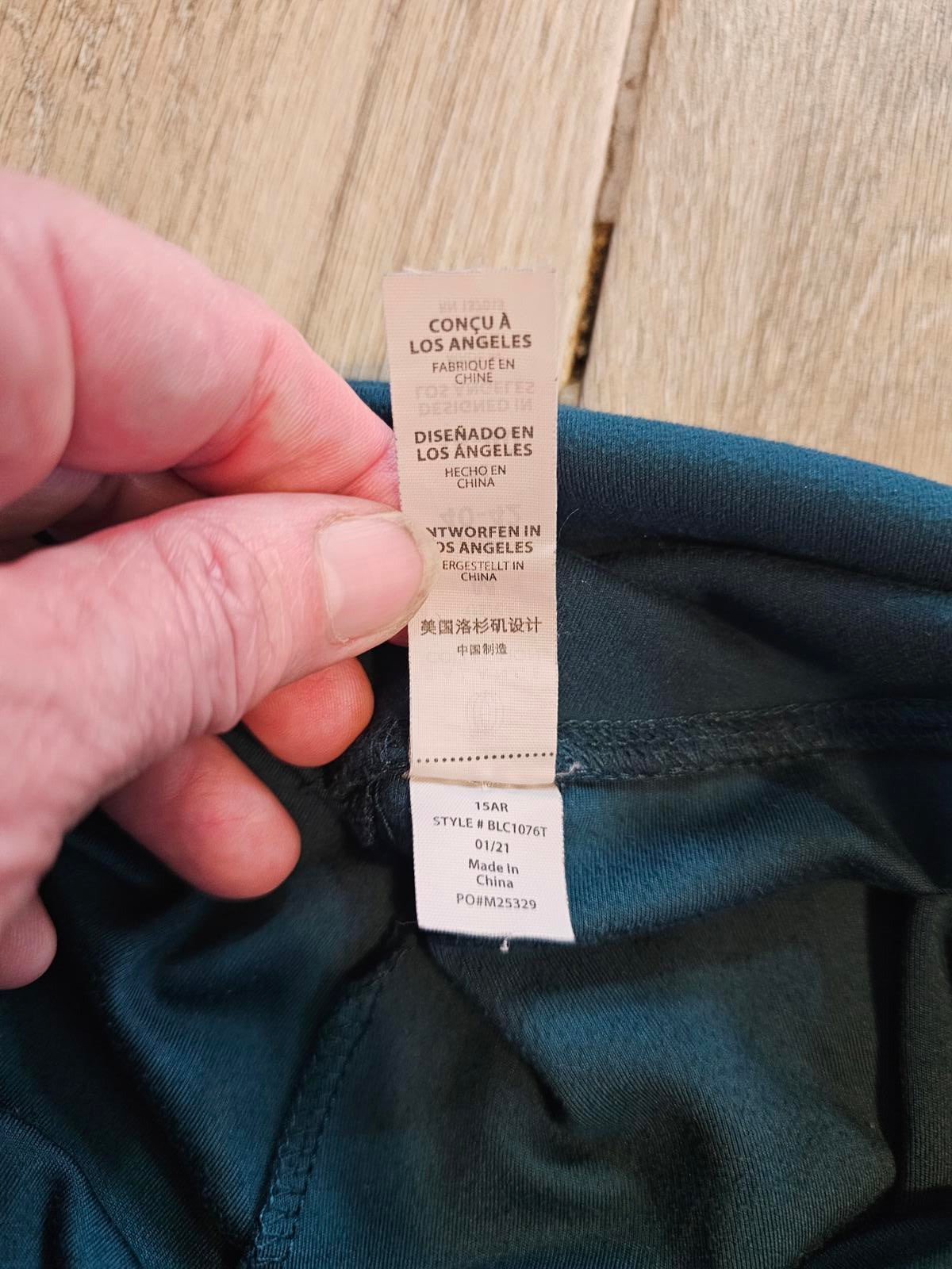 Balance Collection Teal High Waist Leggings Medium Yoga Lounge