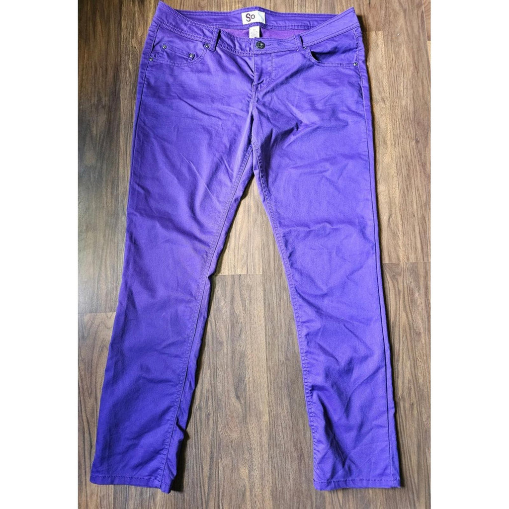 SO Purple Skinny Jeans Size 17 Stretch Bold Statement Denim