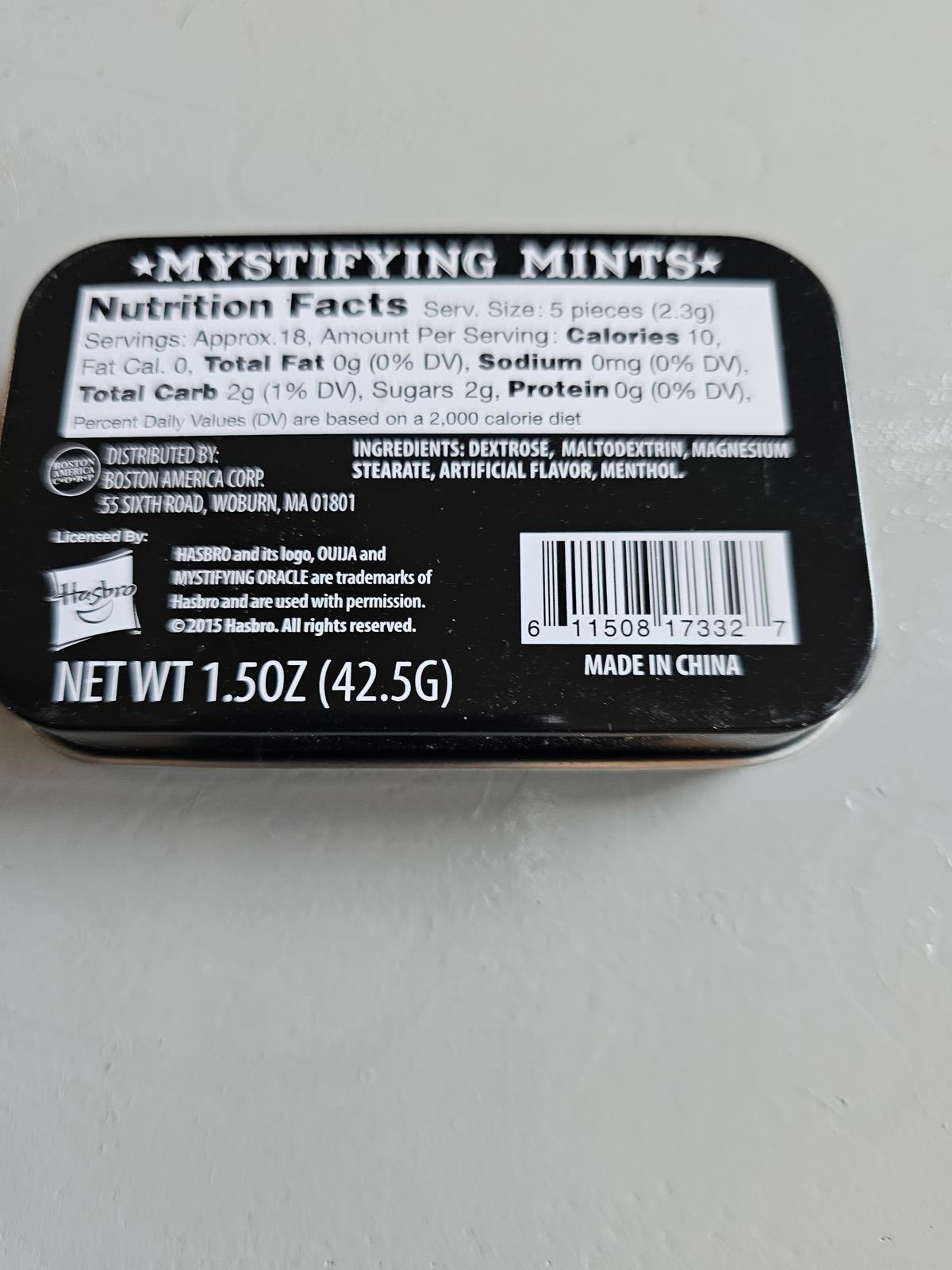 Ouija Mystifying Mints Tin - Spooky Sweetness in a Box