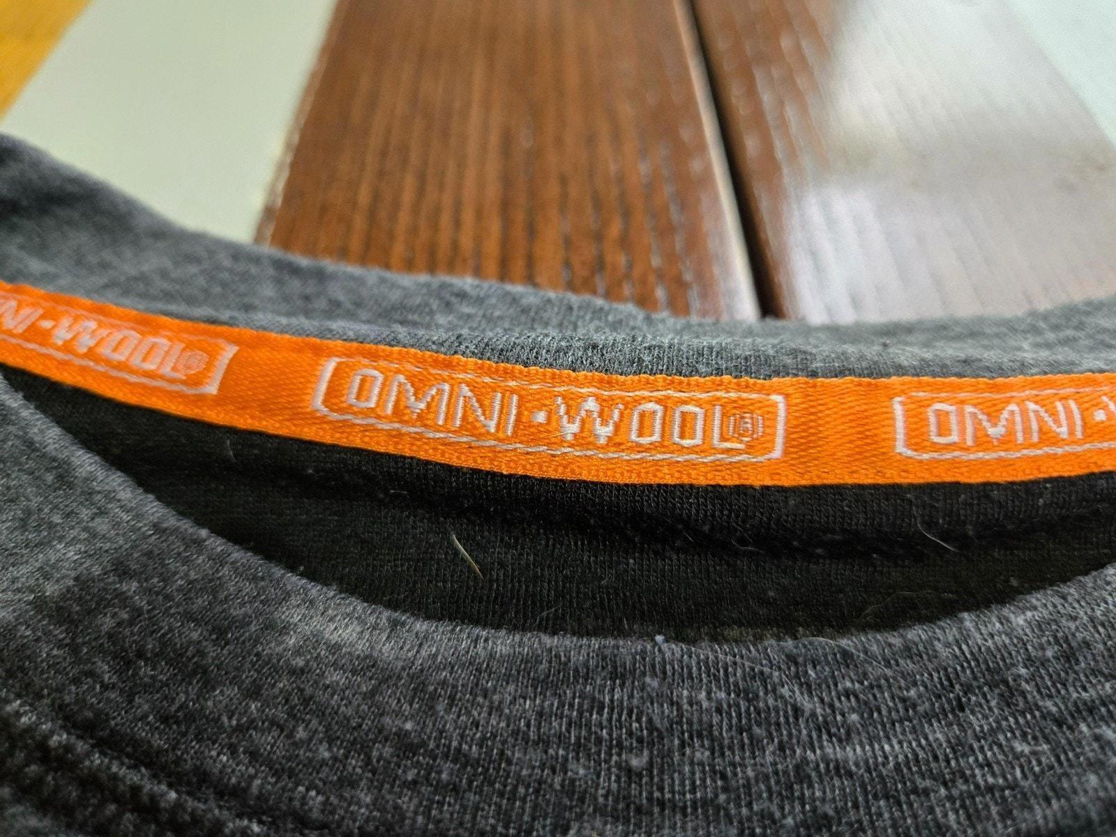 OmniWool Mens Thermal Base Layer Shirt Gray Long Sleeve M