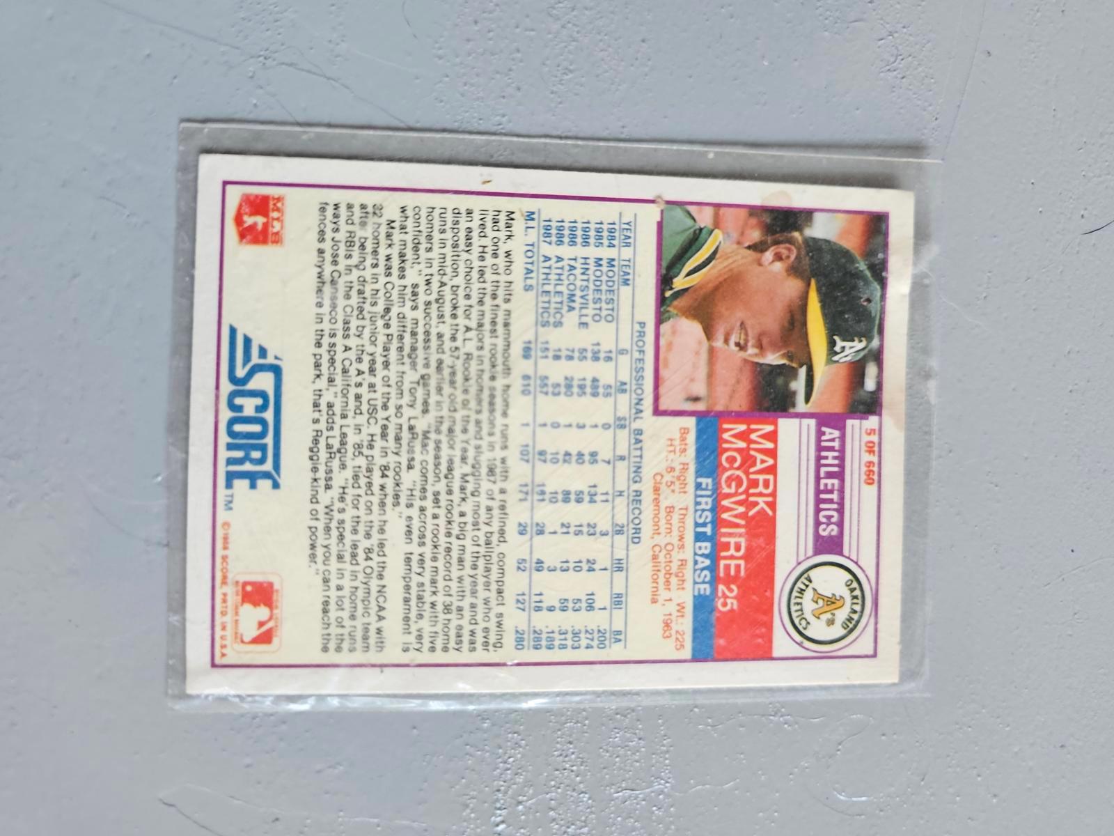 Vintage Mark McGwire Baseball Card - Swing for the Fences!