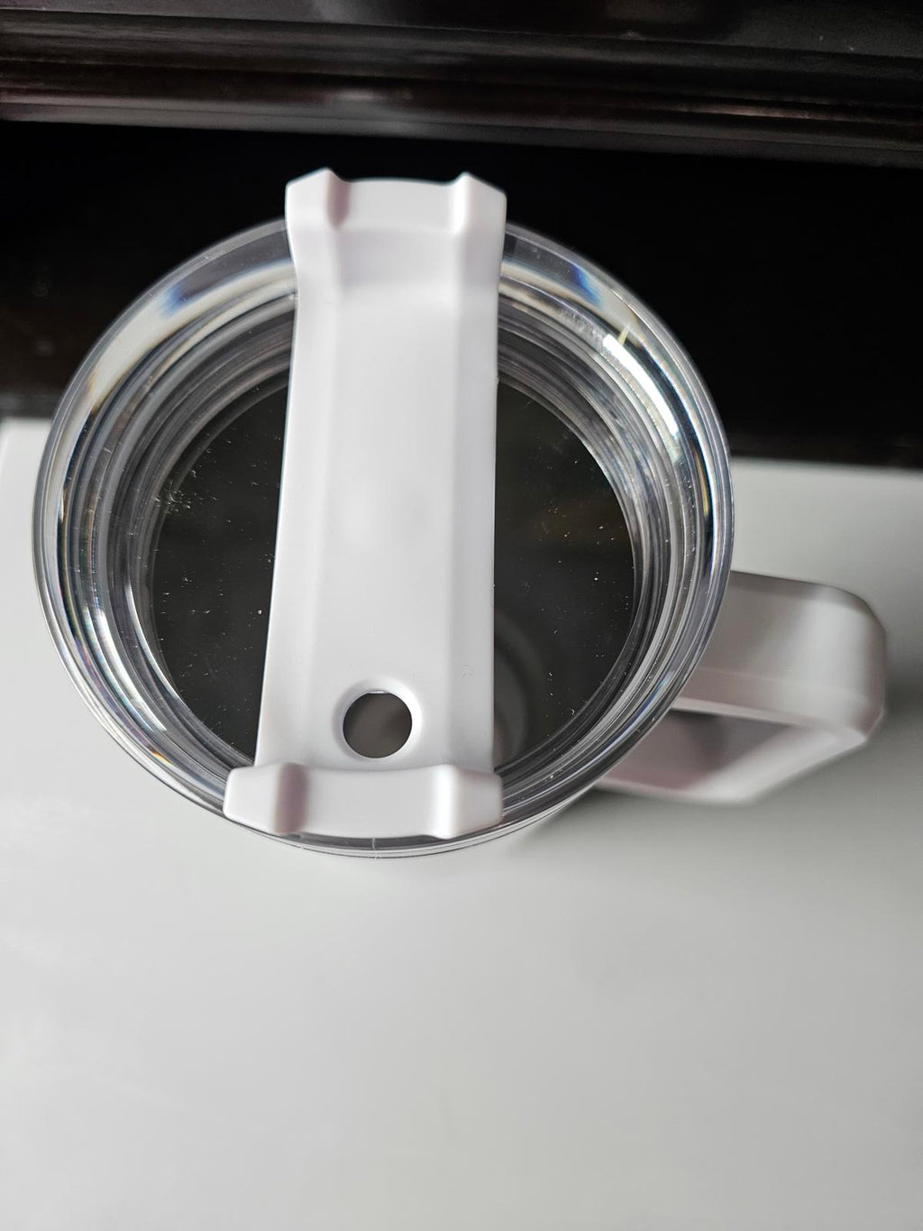 40oz White Insulated Travel Mug with Handle & Lid – Sublimation Ready / Blank