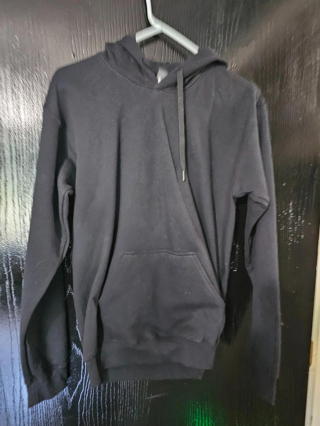 Gildan Softstyle Black Hoodie S Midweight Pullover Kangaroo Pocket