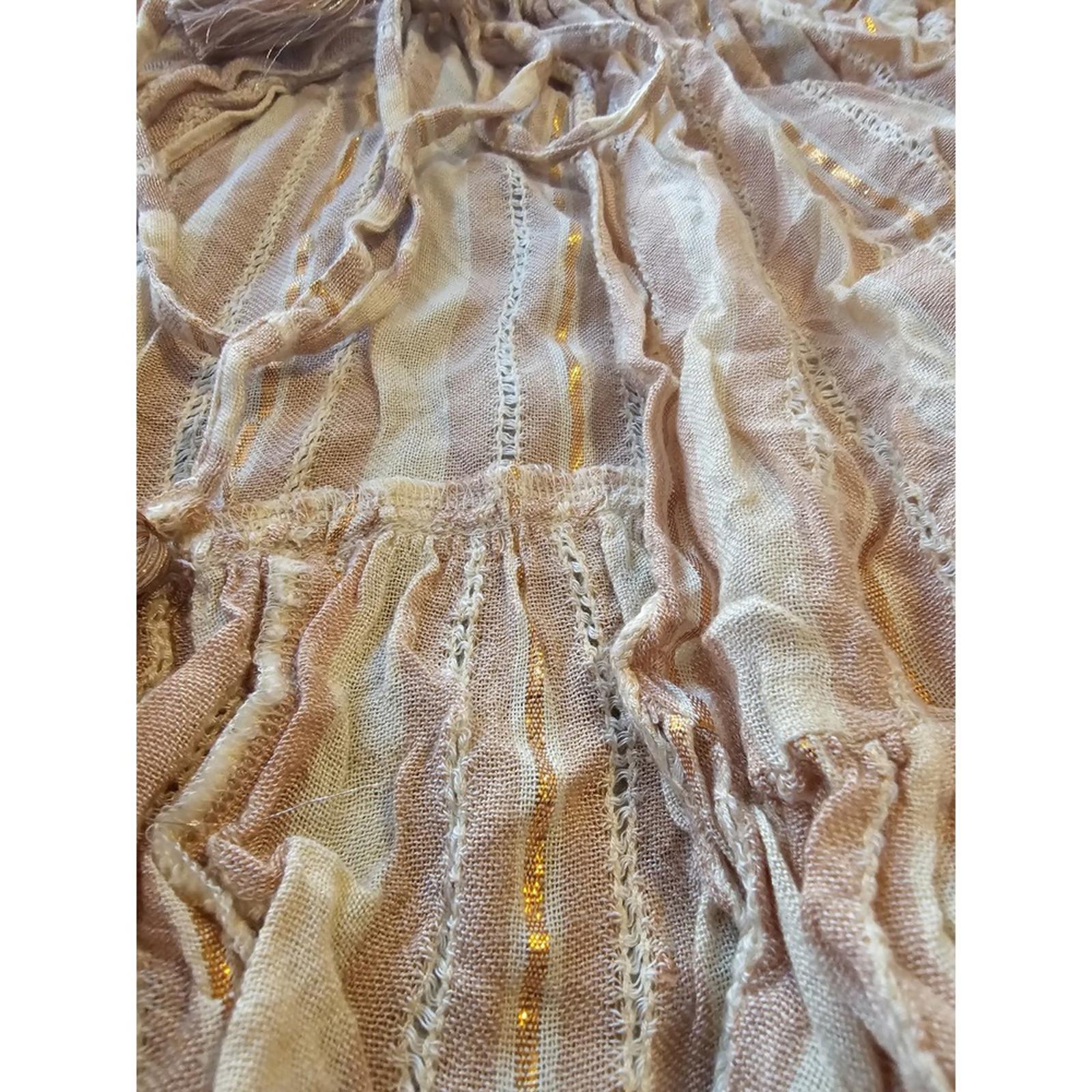 Steve Madden Gold Striped Sheer Shrug Sweater - One Size Fits All (Seriously!)