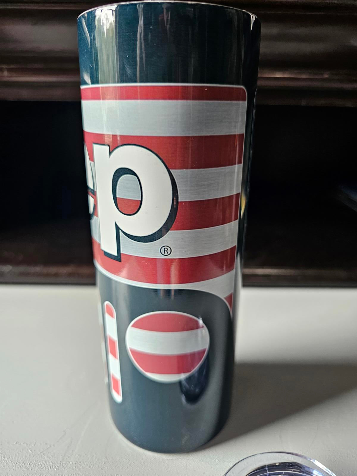 20oz Custom Jeep Tumbler – American Flag Design, Lid & Straw Included