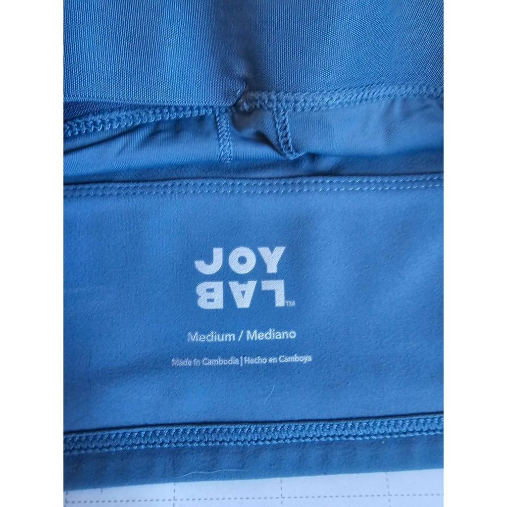 JoyLab Womens Sports Bra M Blue Stretch Racerback Activewear