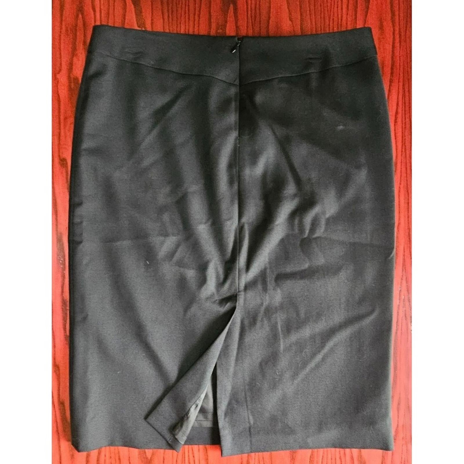 J Crew Black Wool Pencil Skirt Size 10 Fully Lined Classic Workwear