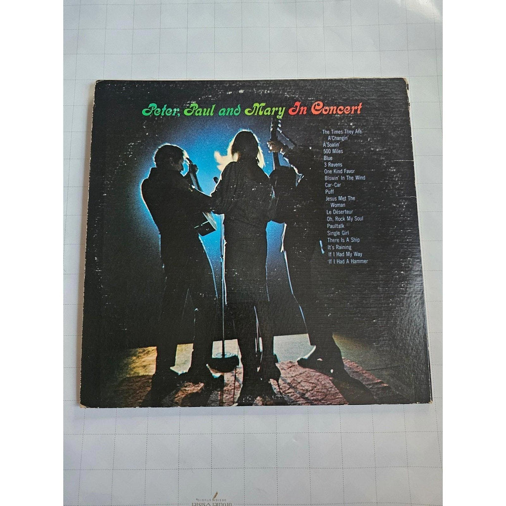 Peter Paul and Mary In Concert Vinyl Record Album Warner Bros 2WS 1555 - good-g-