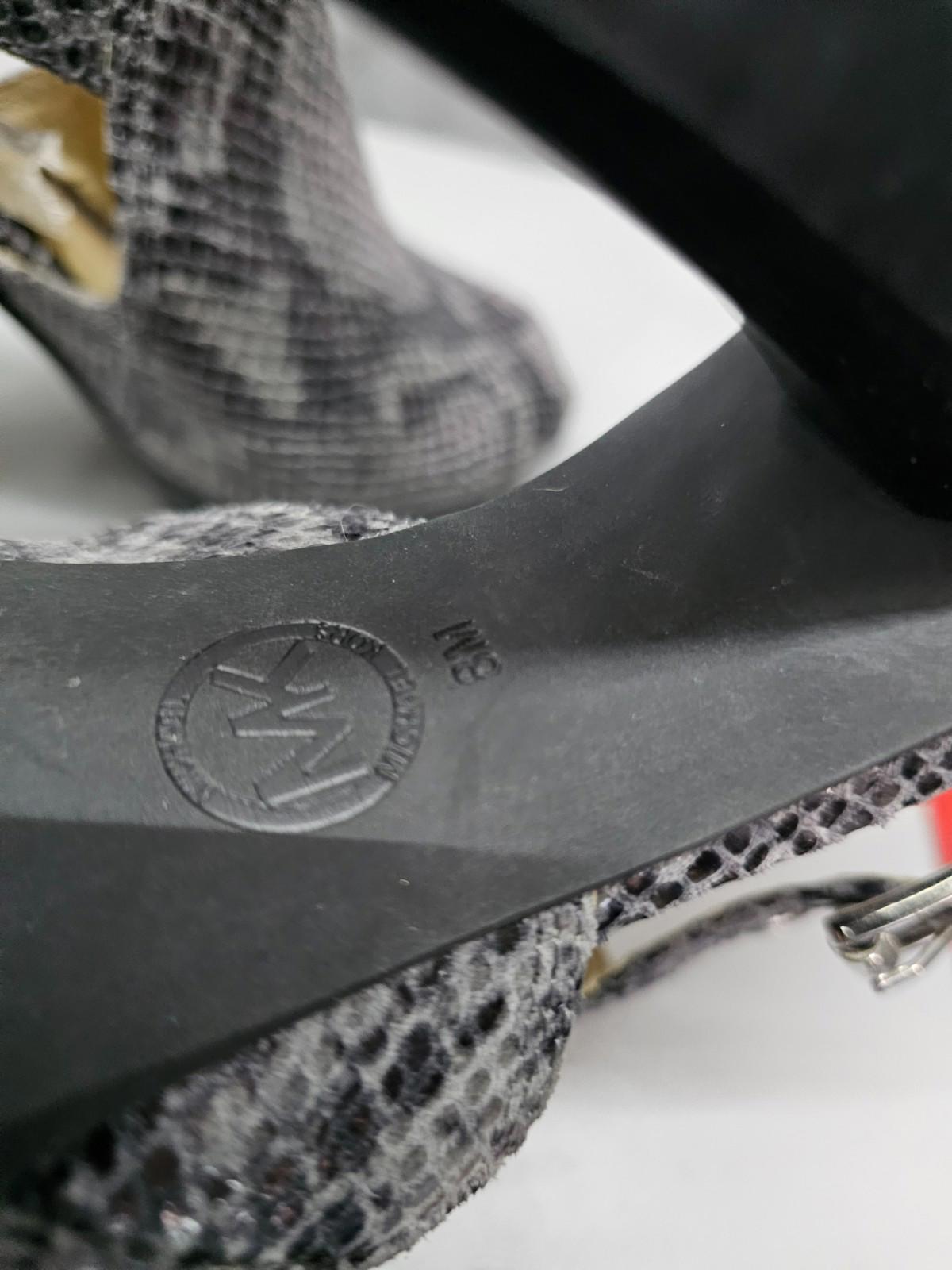 Michael Kors Snakeskin Peep Toe Heels Size 8M Fierce Party Pumps