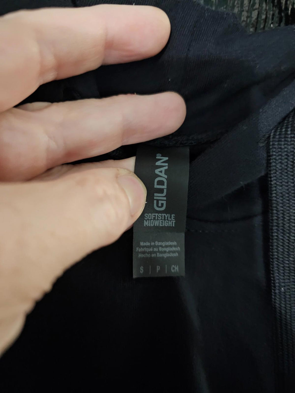 Gildan Softstyle Black Hoodie S Midweight Pullover Kangaroo Pocket