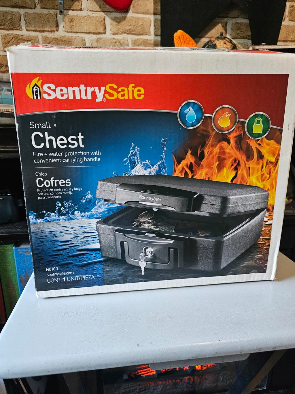 NEW SentrySafe H0100 Fireproof Waterproof Security Safe – Key Lock – Unused