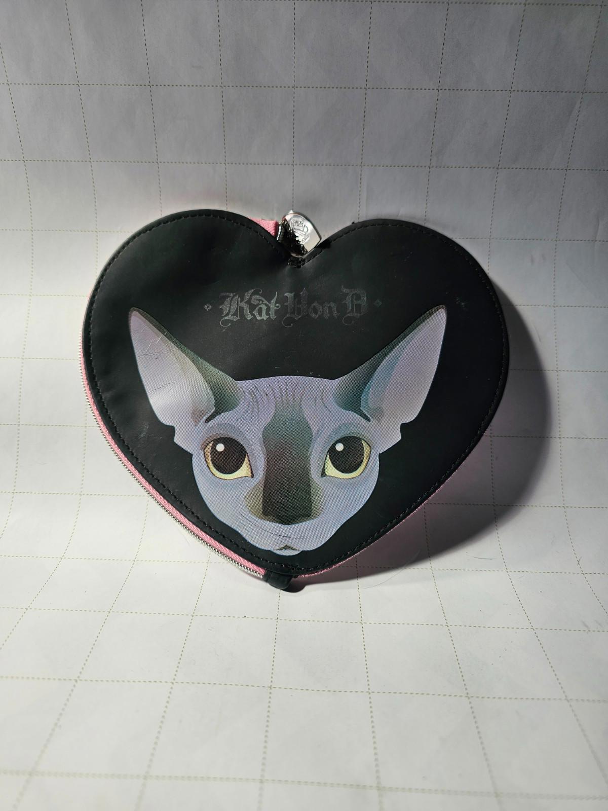 Too Faced Heart-Shaped Cosmetic Bag - Pink Sparkle & Cat Charm
