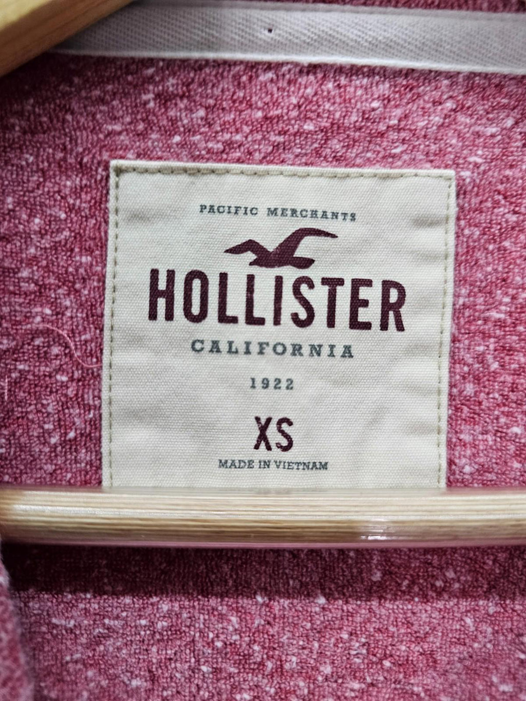 Hollister Red Textured Long Sleeve Crewneck XS Soft Casual Lounge Shirt