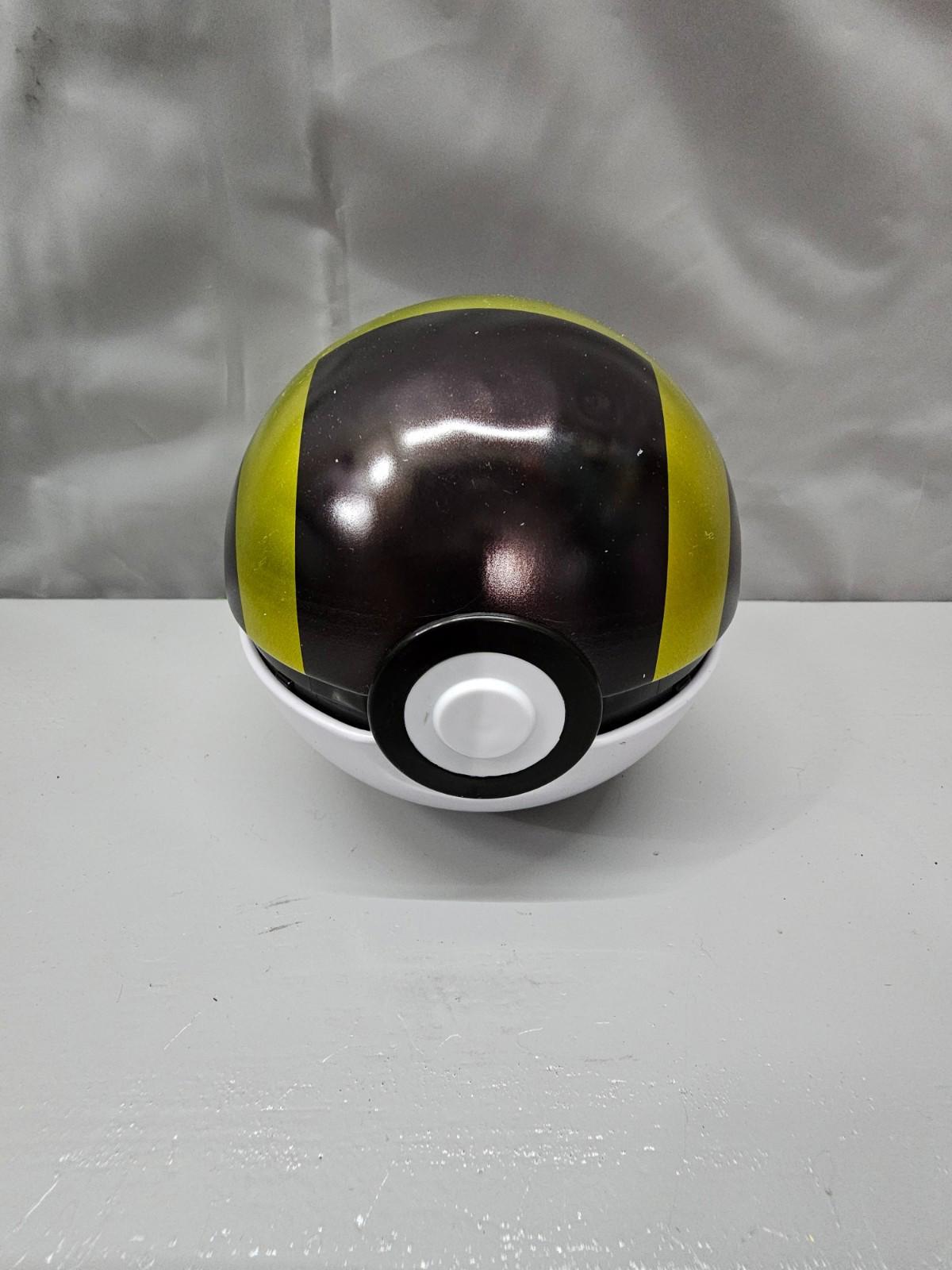 Pokémon Ultra Ball Tin Empty Collectible Storage Container Black & Yellow