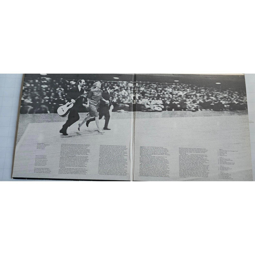 Peter Paul and Mary In Concert Vinyl Record Album Warner Bros 2WS 1555 - good-g-