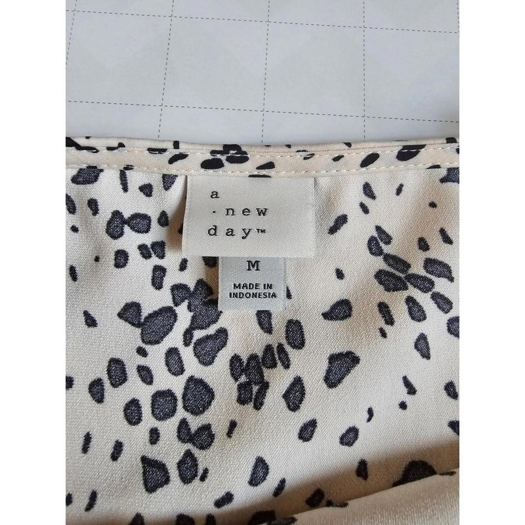 A New Day Women's Beige Leopard Print Woven Cami Size M