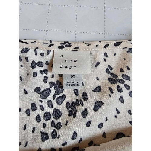 A New Day Women's Beige Leopard Print Woven Cami Size M