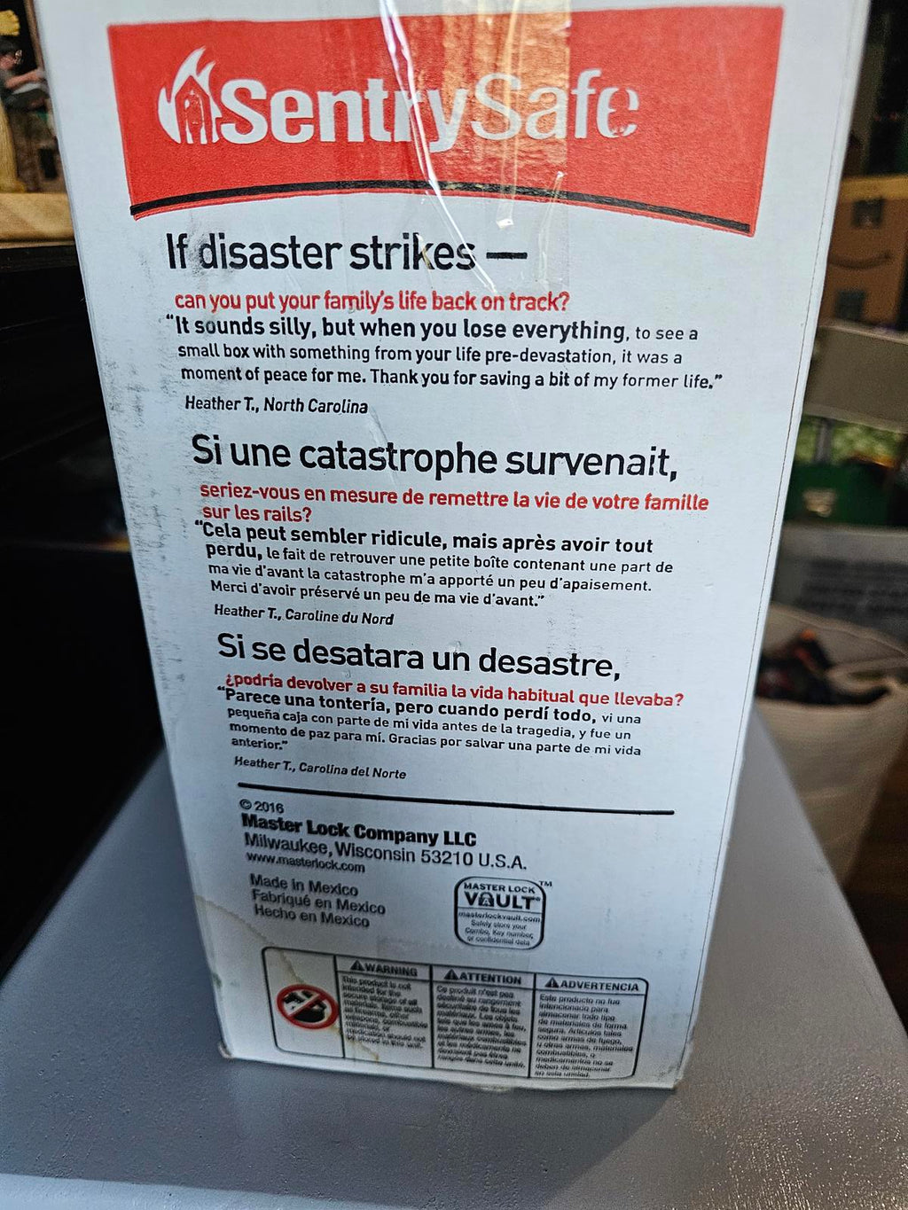 NEW SentrySafe H0100 Fireproof Waterproof Security Safe – Key Lock – Unused