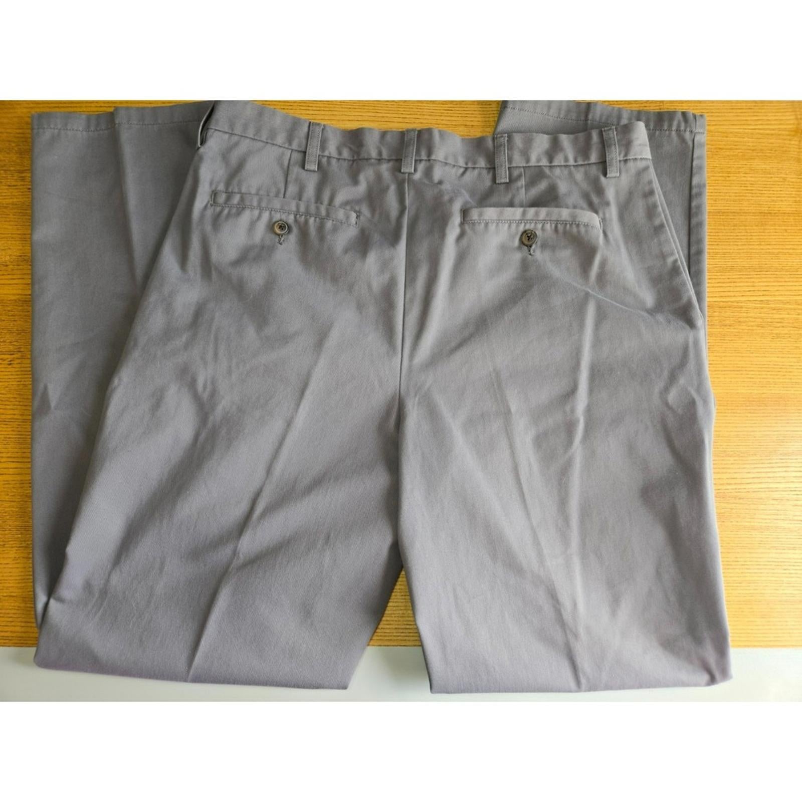 St Johns Bay Gray Dress Casual Pants 36x34 Easy Care Classic Fit