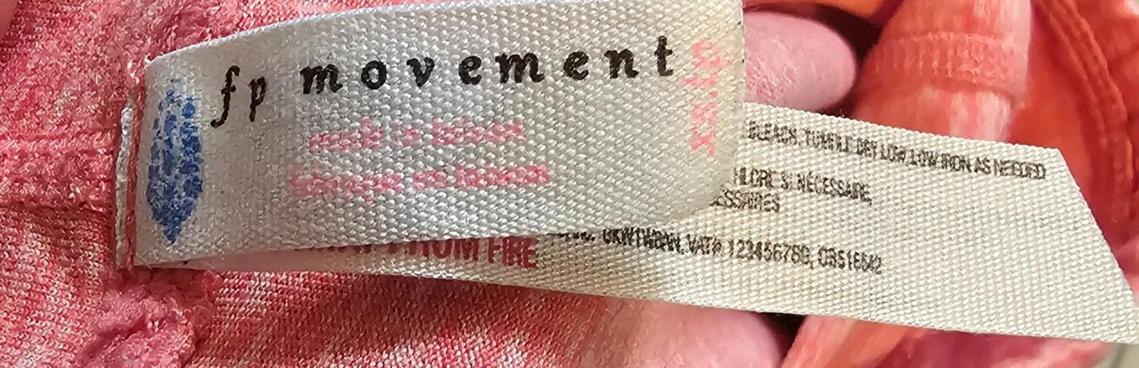 Free People FP Movement Pink Leggings XS Wide Waistband Pockets Stretch