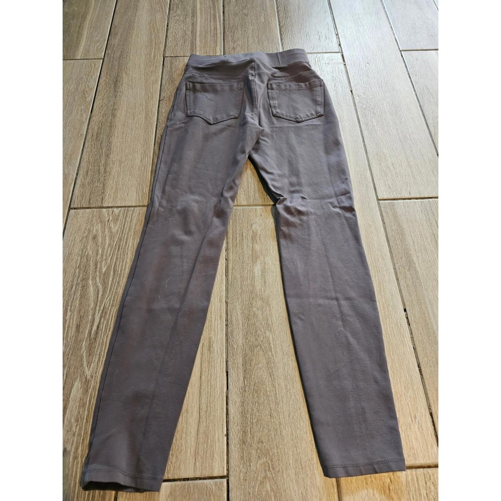 Tahari Gray Leggings XS Pull On Stretch Back Pockets Sleek Comfort