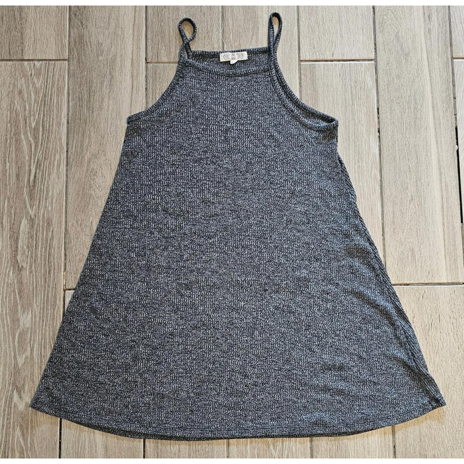 Pink Rose Navy Marled Sleeveless Knit Dress Women's M NWT