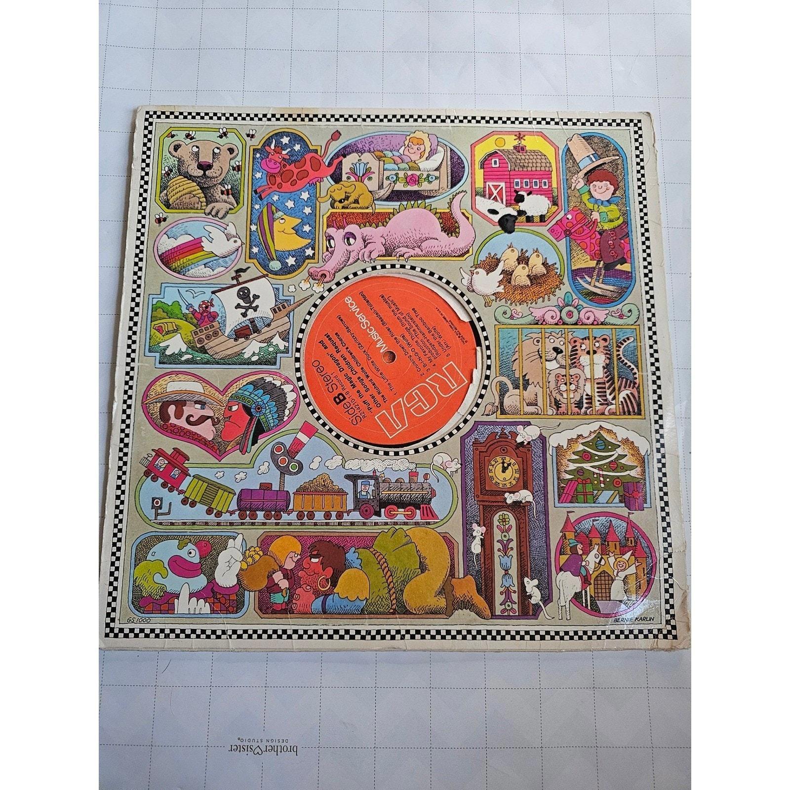 Vintage RCA The Teddy Bears Picnic Childrens Music Records 4 Album Set - good-g-