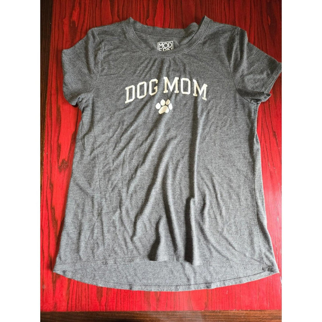 Modern Lux Dark Gray Dog Mom T-shirt Women's XXL