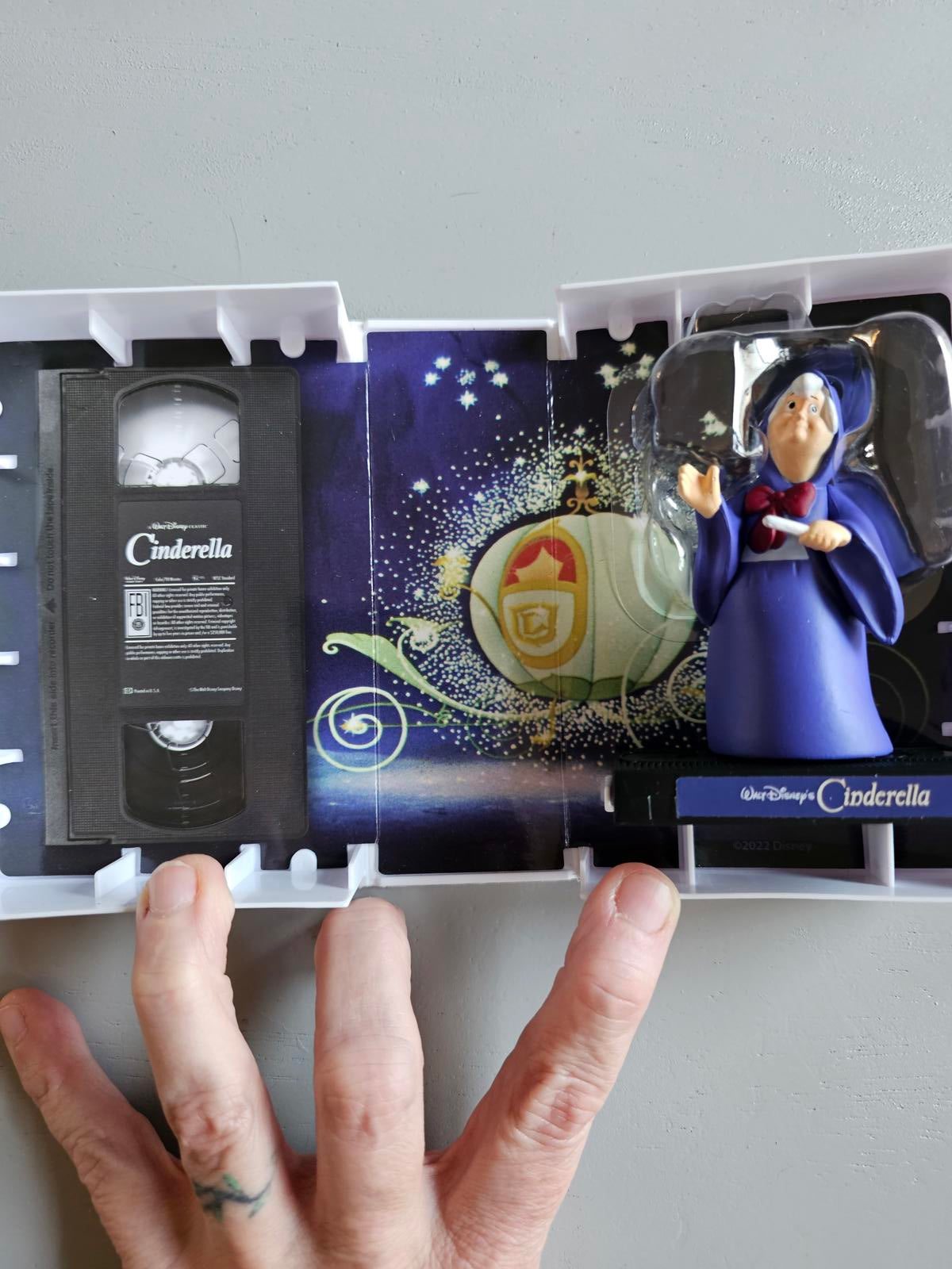 Disney Cinderella Fairy Godmother 6” Figurine 2005 VHS Edition Stand Base