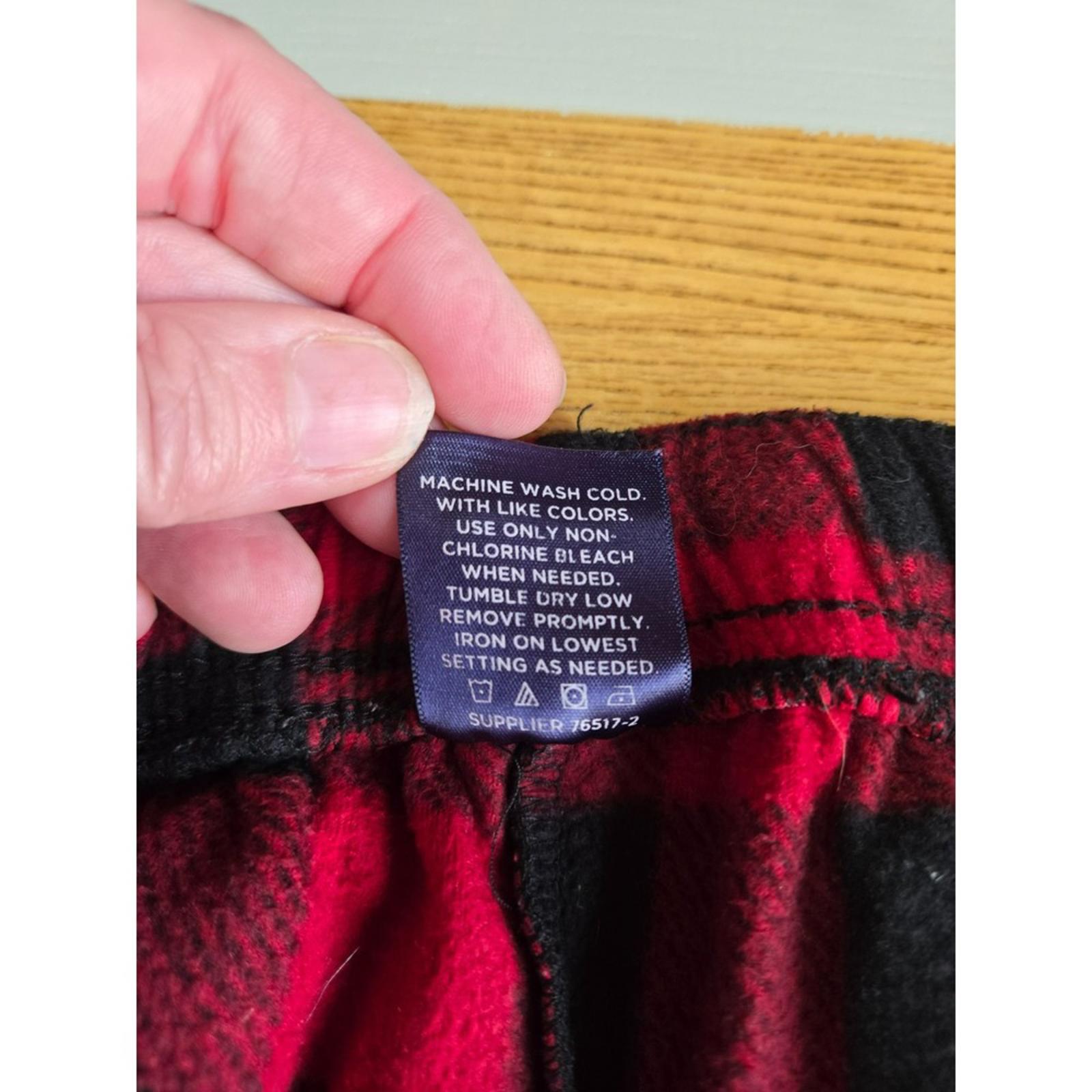 Stafford Red Black Plaid Flannel Sleep Pants XL Elastic Waist Lounge