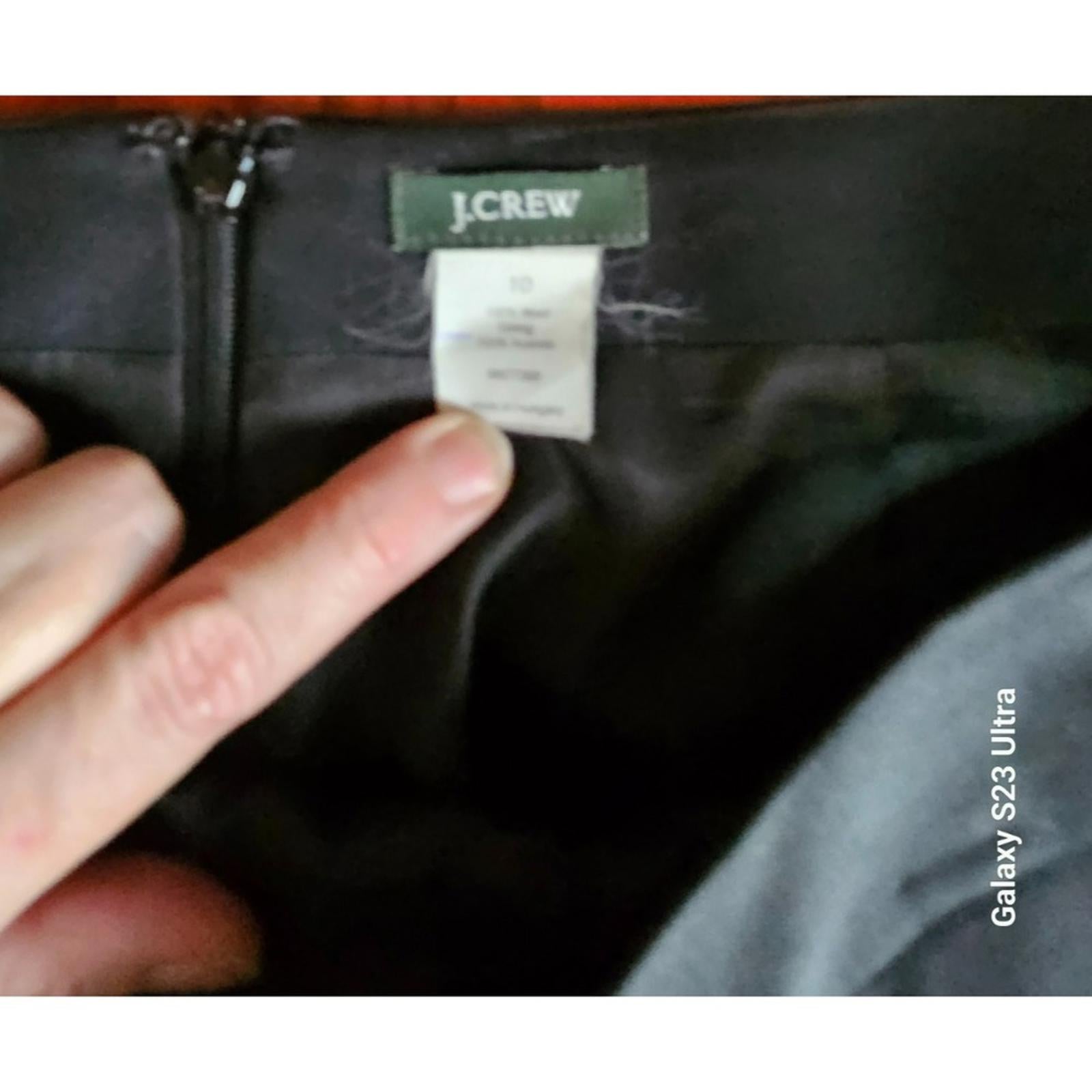 J Crew Black Wool Pencil Skirt Size 10 Fully Lined Classic Workwear